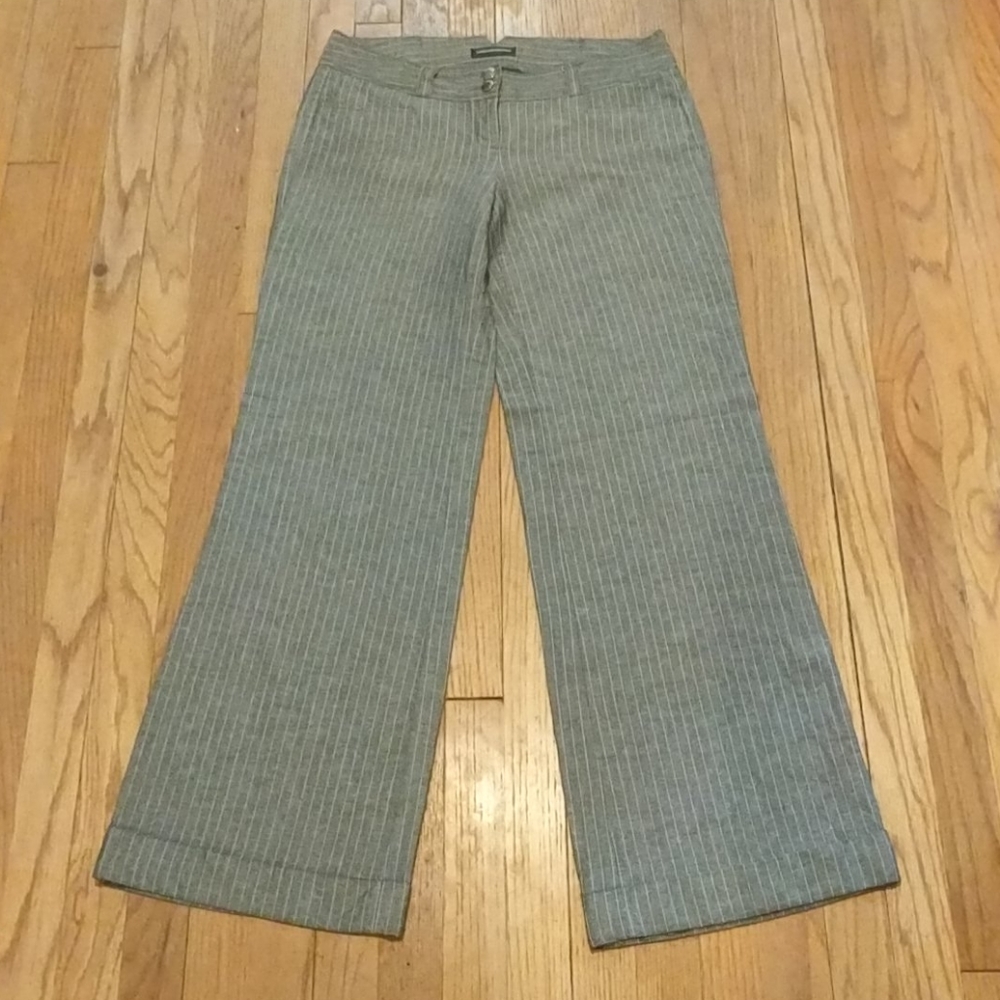 NWOT Express Pinstripe wide leg linen pants size 8